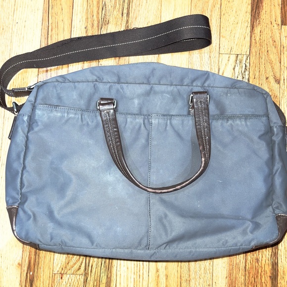 Coach Bags Authentic Coach Blue Nylon Laptop Bag Poshmark